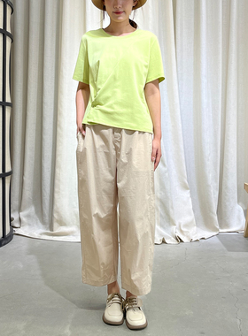掂量女装 夏季新款简约九分裤女宽松显瘦休闲裤直筒裤L2V01Z13465