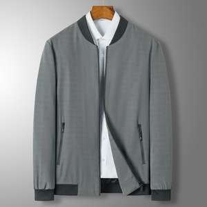 2201/P55 2023春季新款夹克男商务休闲爸爸薄款棒球服外套男图片