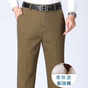 长年有货！全棉休闲裤！2101/P35中老年商务宽松裤子高腰爸爸裤图片