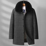 新款主推羽绒内胆大衣813/P145羽绒呢大衣男爸爸中长款外套商务装，男装毛呢大衣，星座1216