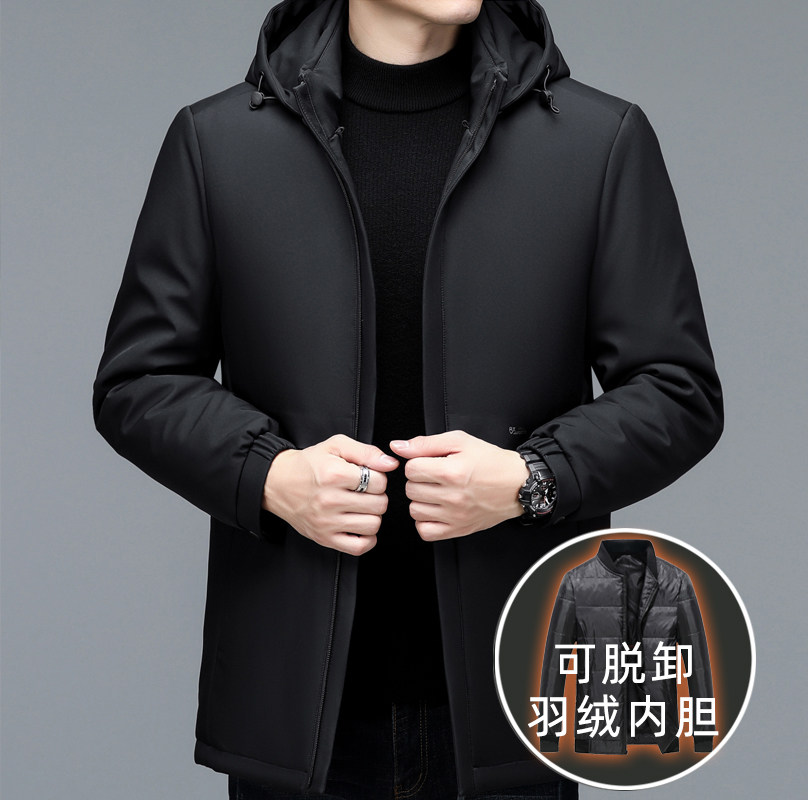 主推可脱内胆！跑量款8218/P168商务爸爸羽绒服中老年冬装外套图片