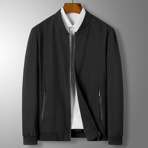 2205/P55 2023春装新款棒球服外套男爸爸商务休闲夹克中年外套男图片