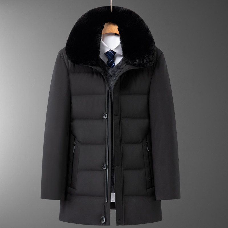 高品棉服！8813/P140中老年冬季加绒加厚外套爸爸棉衣老年中长款图片