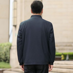主推款285/P40商务立领休闲夹克男中老年爸爸装秋季新款纯色外套图片
