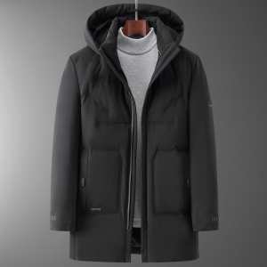 高品货！9902/P280中老年商务休闲中长款羽绒服爸爸羽绒服图片