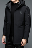 91908/可脱内胆商务羽绒服中长款派克服中年绅士羽绒衣外套，男装羽绒服，星座1216