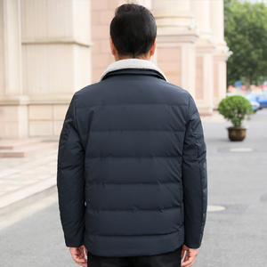 92001/P190中老年休闲商务羽绒服外套中青年爸爸轻薄羽绒外套图片