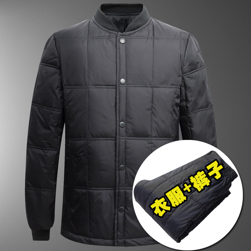 羽绒内胆套装主推款！501/P130老人羽绒内胆上衣裤子中老年套装,居家内衣保暖内衣,星座1216