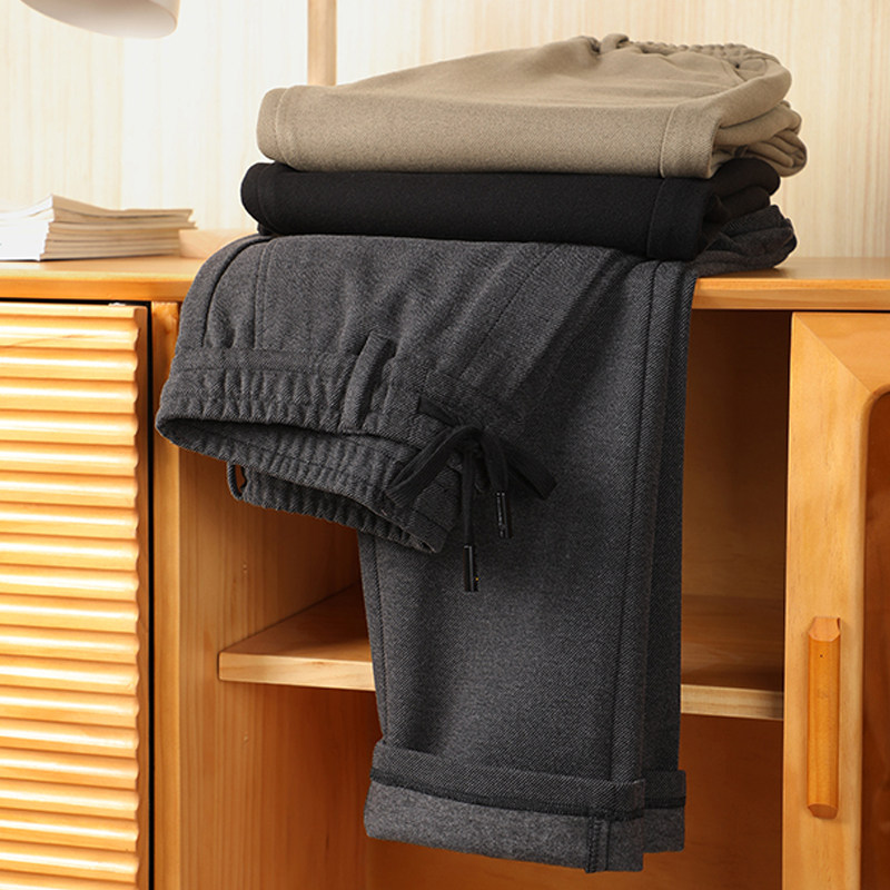 2023新款裤子！507/P42商务松紧腰休闲男裤中老年爸爸秋冬厚款裤，男装休闲裤，星座1216