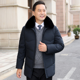 8812/P168商务男装爸爸羽绒服中老年中长款外套羽绒衣，男装羽绒服，星座1216