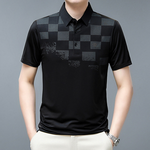 2309/P30 夏季新款商务短袖t恤中青年爸爸薄款休闲短袖polo衫,男装Polo衫,星座1216