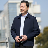 翻领拉链款藏青色