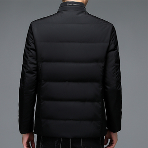 92002/P165羽绒服男外套中青年爸爸立领羽绒衣商务外套图片