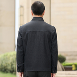 860/P75中老年男装外套爸爸秋装商务休闲宽松夹克外套老年装父亲，男装夹克，星座1216