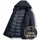 可脱内胆羽绒服8218/P168商务爸爸羽绒服中老年保暖外套，男装羽绒服，星座1216