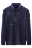 主推款！3132/P40秋季新款t恤男中青年休闲商务长袖POLO衫中年人，男装T恤，星座1216