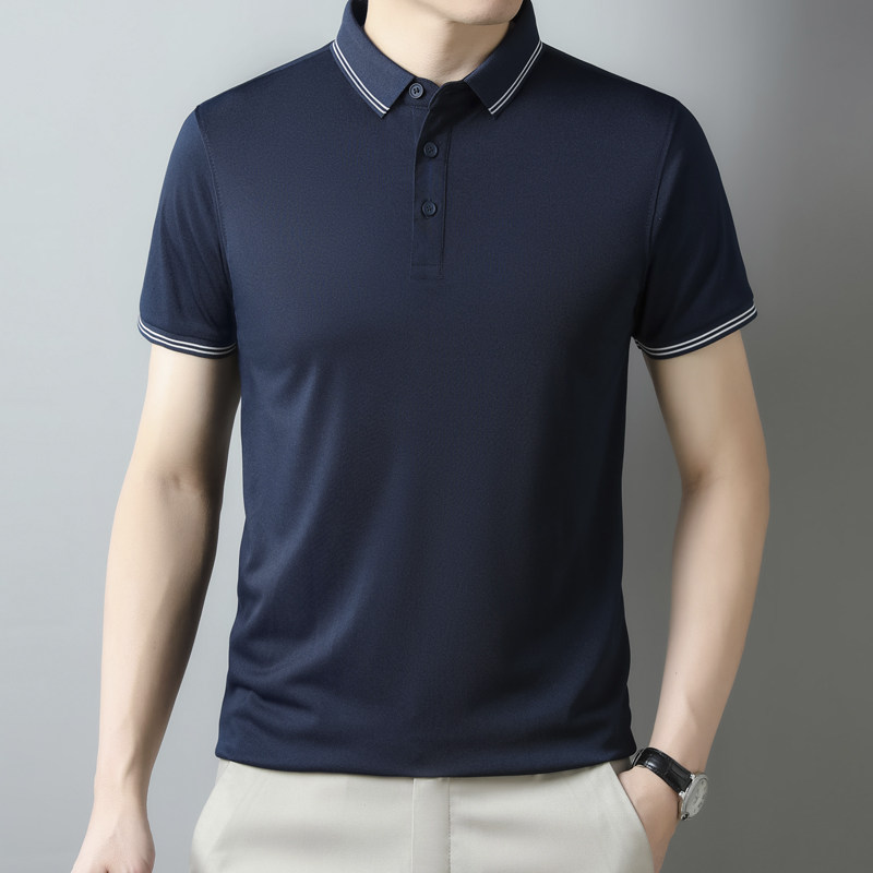 主推现货多色多码！3303/P21商务休闲短袖汗衫中青年爸爸潮流polo,男装Polo衫,星座1216