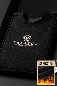 5156/P40商务休闲爸爸冬装毛线衣加绒加厚中老年男装雪尼尔毛衣男图片