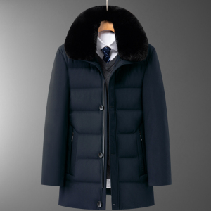 高品棉服！8813/P140中老年冬季加绒加厚外套爸爸棉衣老年中长款图片