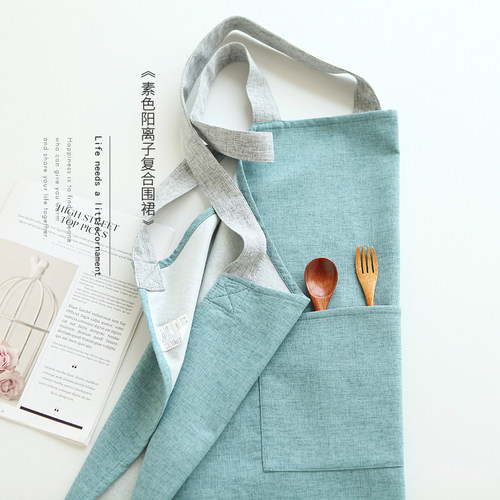 6643简约日式厨房反穿罩衣围裙