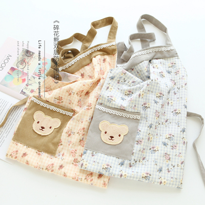 8621卡通棉质双层防水厨房围裙