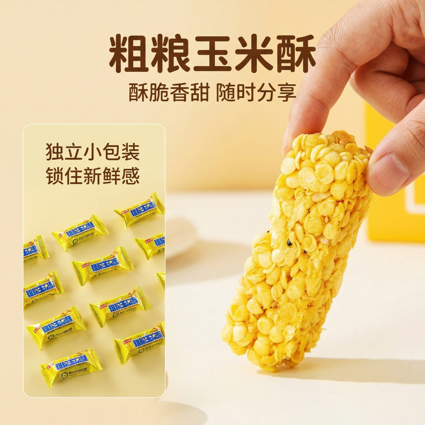 坚果小米酥谷物休闲小零食散装网红酥脆玉米片8090后怀旧解馋食品