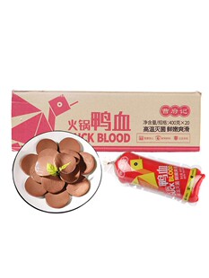 曹府记鸭血火锅食材400g*20袋整箱商用 新鲜鸭血毛血旺麻辣烫配菜