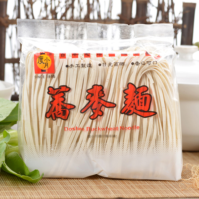 台湾度小月荞麦宽面皖500g儿童