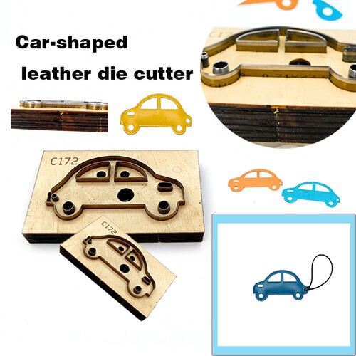 小汽车形状皮革刀模 C172手工DIY皮具下料模具 卡通汽车钥匙扣