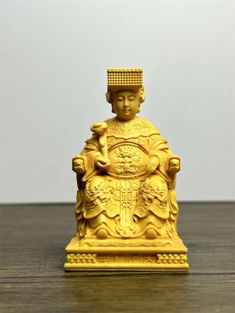 黄杨木雕刻妈祖娘娘天上圣母天后娘娘海神神像佛像实木工艺品摆件-封面
