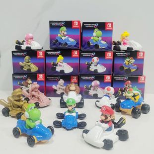 正版2024麦当劳马里奥玩具卡丁车小摩托车超级马力欧耀西桃花公主