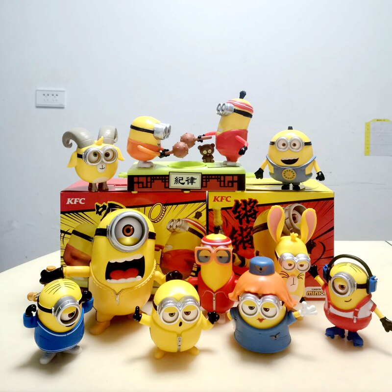 2021肯德基小黄人盲盒摆件手办可动神偷奶爸大眼萌kfc玩具