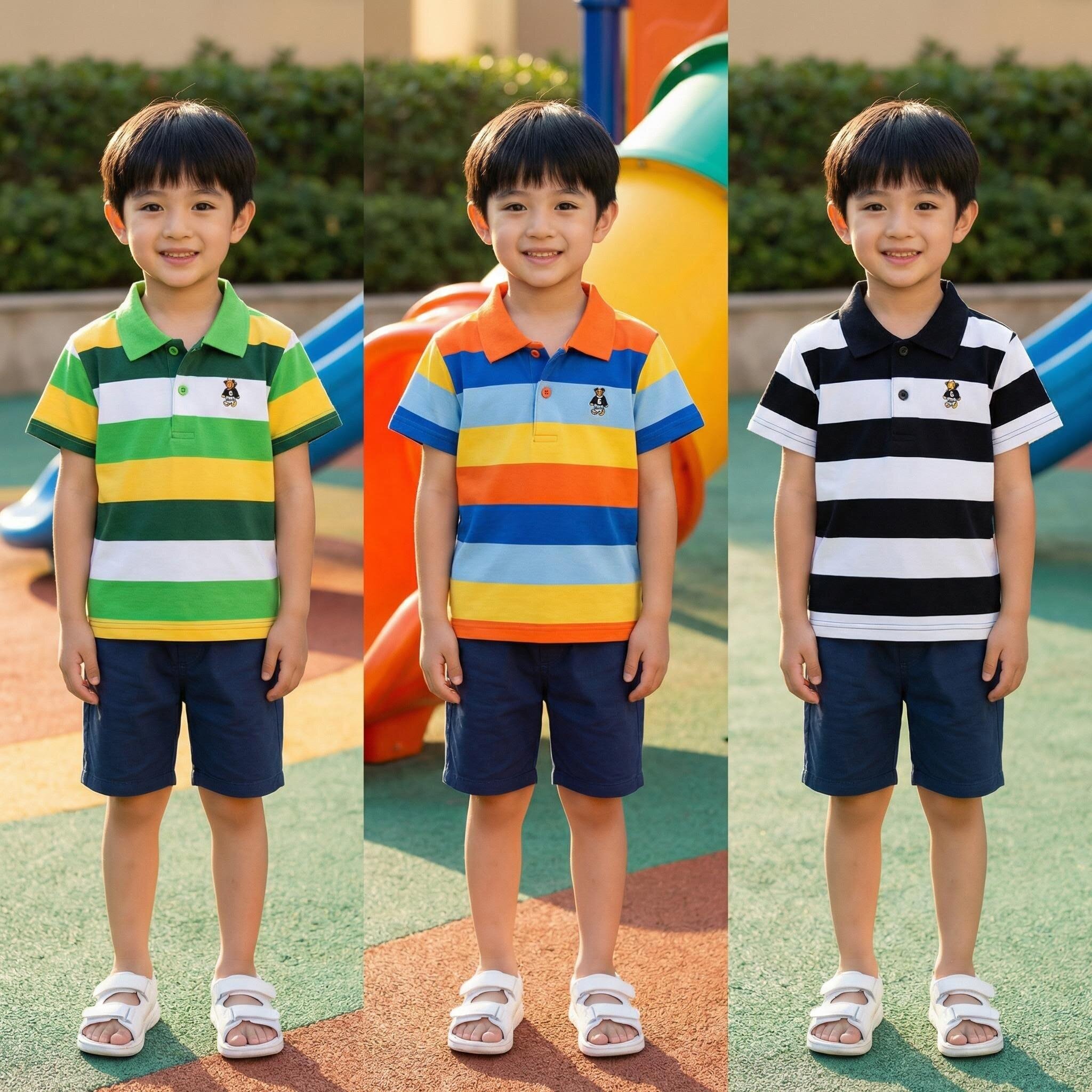 纯棉儿童polo衫翻领短袖t恤女童打底衫校服内搭白色男童中大童