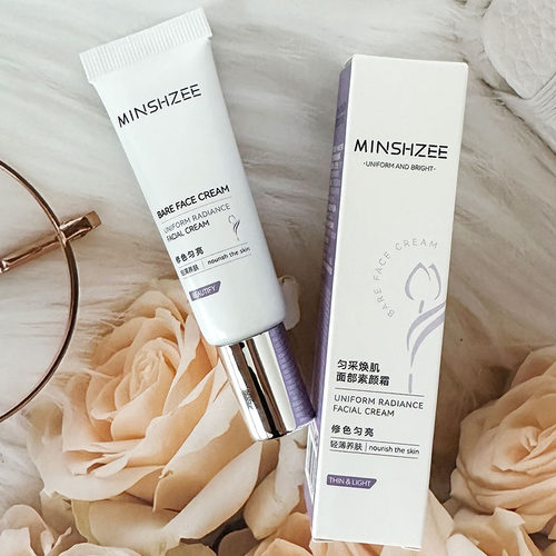 MINSHZEE茗希芝匀采焕肌面部 素颜霜遮瑕自然裸妆懒人娜面霜持久
