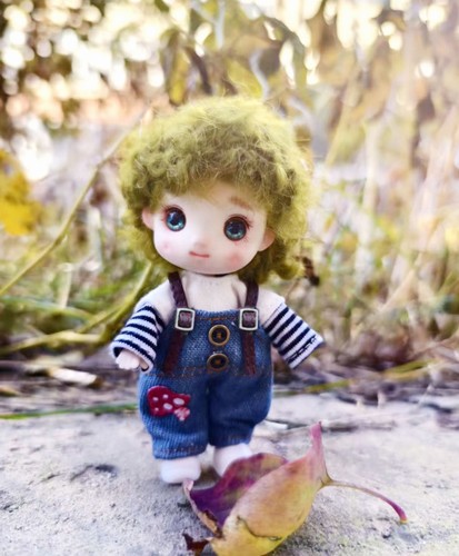 啾咪玩偶窝原创ymy幼体娃娃玩具6厘米身体素体ob11娃衣牛仔套装