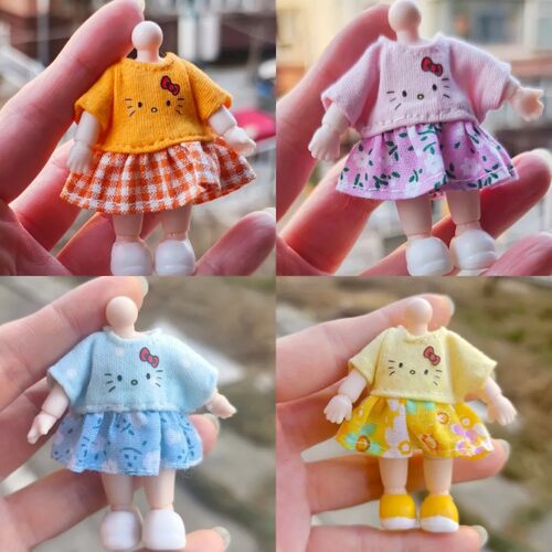 原创ymy幼体娃衣6厘米关节炎体娃衣ob11娃衣娃娃玩具衣服连衣裙