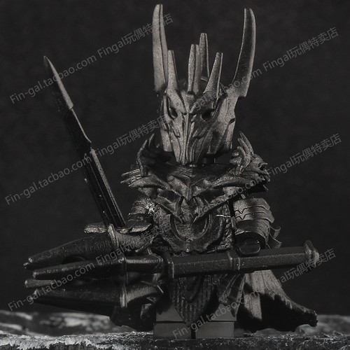 魔戒指环王索伦黑暗魔君拼装人仔积木儿童玩具GK111