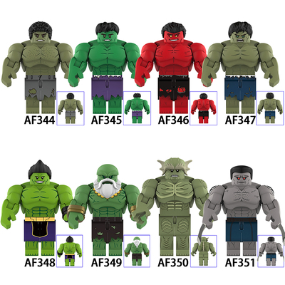 AF348漫威超级英雄阿玛迪斯赵战尊憎恶浩克大块头人仔积木玩具