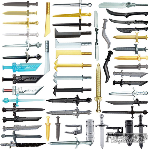 兼容颗粒人仔佩剑散件