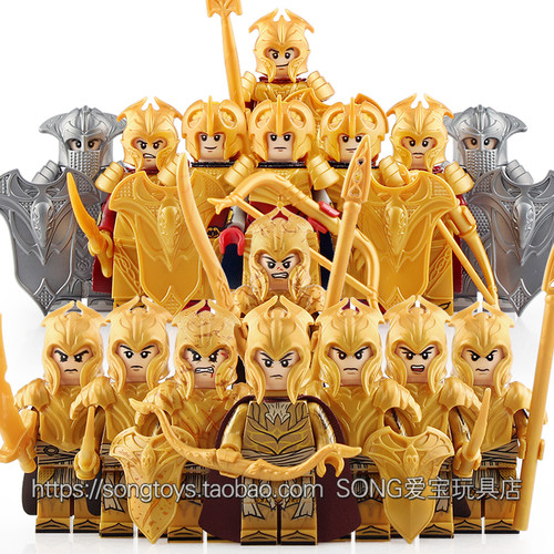 魔戒指环王精灵古代士兵玩具人仔