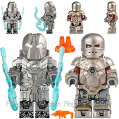 超级英雄复联钢铁侠反派鞭索丧鞭CQ03第三方MK1重装 拼装 积木人仔