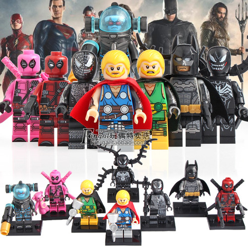 死侍雷神毒液积木玩具人仔