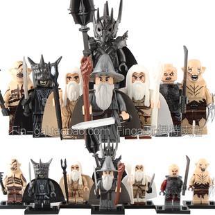 兼容国产中古魔戒霍比特人指环王阿索格甘道夫积木人仔玩具TV6409