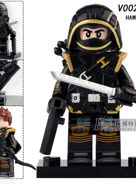 超英复联4鹰眼浪人V002第三方MOC拼装积木人仔男孩子儿童益智玩具