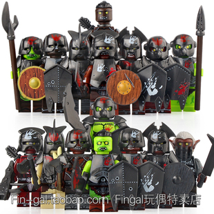 中古魔戒霍比特人强兽人拼装 6408 积木人仔第三方儿童玩具TV6407