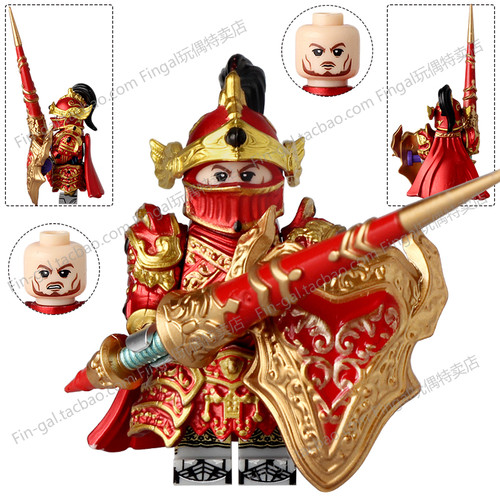 中古骑士兰斯洛特火焰版圆桌骑士R123-2第三方拼装积木人仔玩具