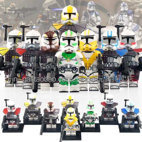 兼容国产X0333星球大战克隆兵次序兵残次品拼装积木人仔儿童玩具