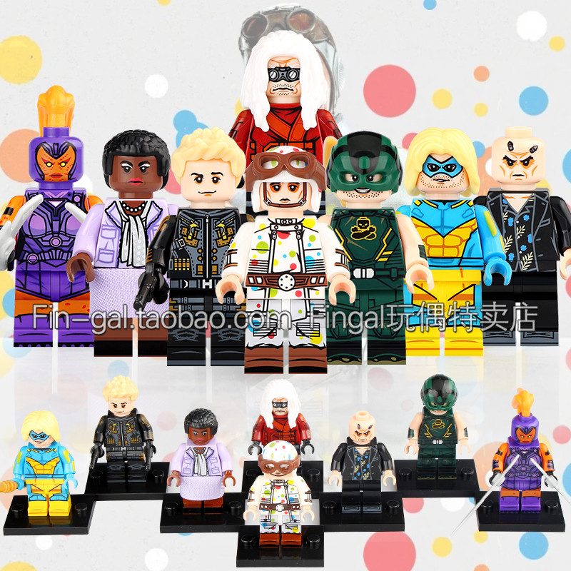 兼容乐高dc超英自杀小队2x特遣队波点人标枪g0106积木人仔玩具