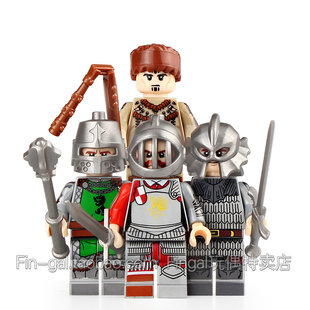 粤睿智达N801-804中古城堡与科幻战争步兵骑士积木人仔拼装玩具