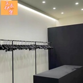 男女服装 陈列架黑色展示架货架挂衣撑落地衣架 店不锈钢上墙壁挂式